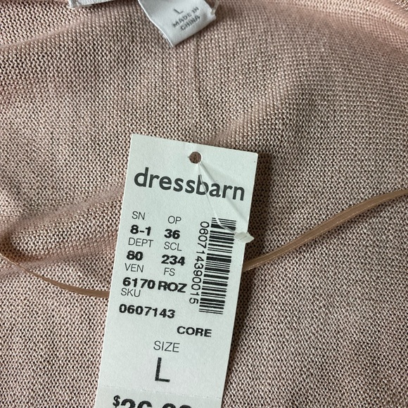 Dress Barn Pink Sweater w/Cold Shoulder Sleeves - Picture 8 of 8